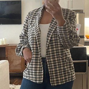 FP Hounds Tooth Blazer with Balloon Sleeves